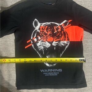 Chic Black T-Shirt with Blue Label